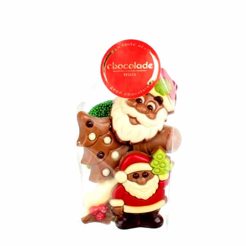 Zakjes met kerstchocolade