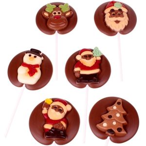 Chocolade kerstlolly (10 stuks)