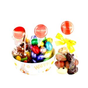 Paaspakket met veel chocolade