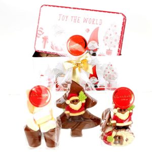 Kerstblik vol met chocolade