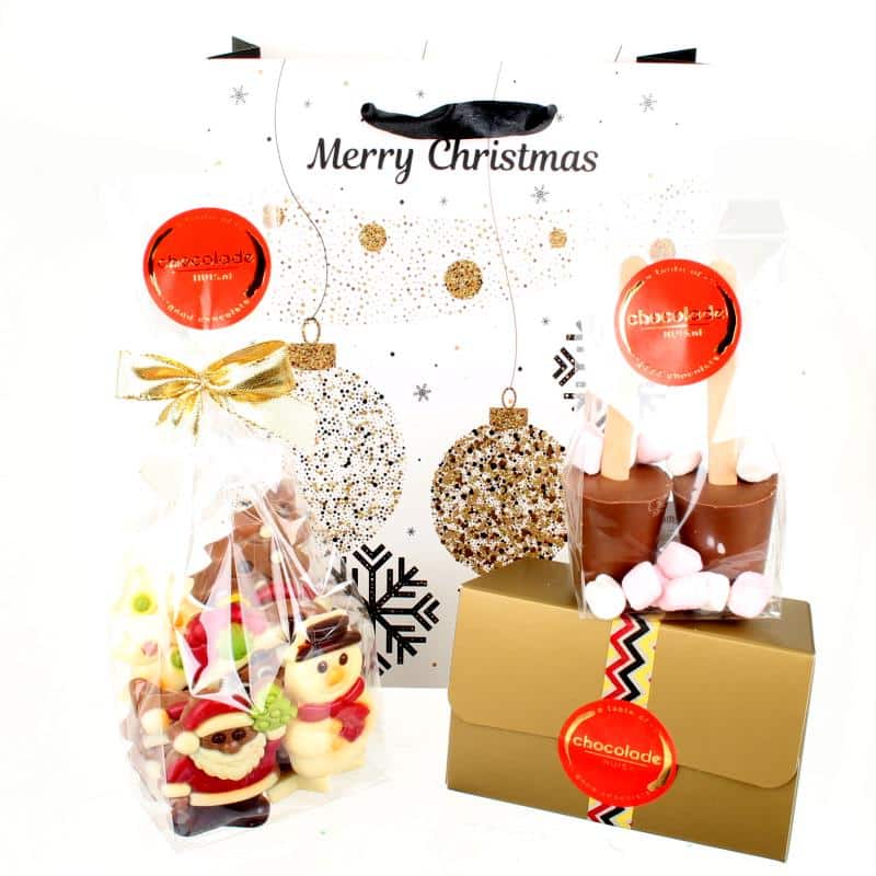 Kerstpakket met luxe chocolade