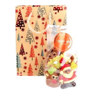 Tasje met zakje kerstchocolade