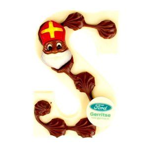 Luxe witte chocolade letter met logo