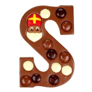 Luxe melk chocoladeletter met pepernoten