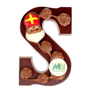 Luxe chocolade letter met logo puur