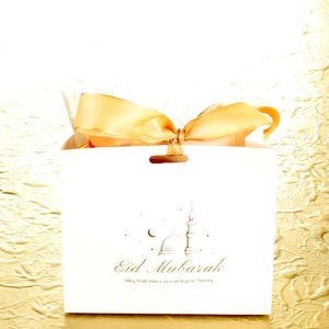 Chocolade in feestelijk tasje Eid Mubarak