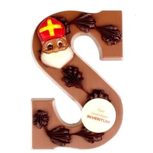 Luxe chocolade letter met logo melk