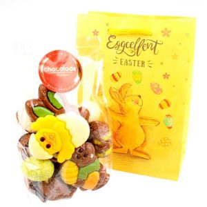 Tasje met lekkere paaschocolade