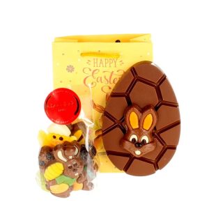 Tasje gevuld met paaschocolade