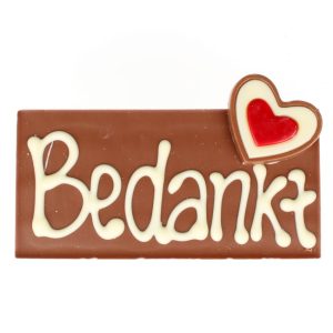 Chocolade reep Bedankt
