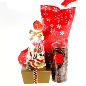 Kerstsok gevuld met chocolade