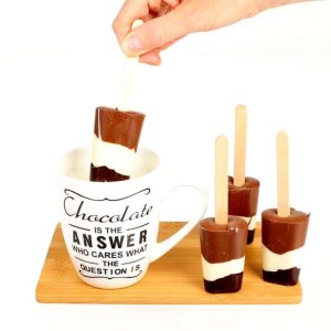 Chocolademelksticks XL met marshmallows